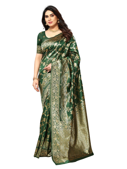 Vasthrlay Kanjivaram Unstitched Saree