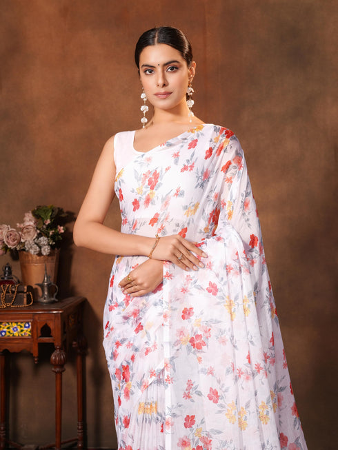 Vasthrlay Chiffon Floral Saree