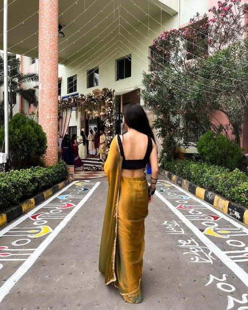 Vasthrlay Boarder Unstitched Chhaava Mustarddddd Mustard Free Ethnic Wear