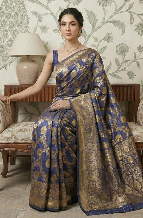Vasthrlay Jacquard Floral Saree