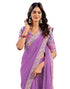 Vasthrlay Embroidery Traditional Unstitched Violet Saree