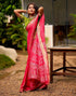 Vasthrlay Bandhani Printed Unstitched Black Saree