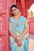 Vasthrlay Organza Designer Unstitched Saree