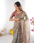 Vasthrlay Blue Beige Traditional Grey Green Saree
