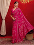 Vasthrlay Georgette Printed Unstitched Maroon Saree