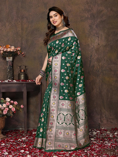 Vasthrlay Kanjivaram Banarasi Wedding Sari Az Ys Shakshi Saree