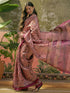 Vasthrlay Womens Printed Unstitched Beige Saree