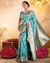 Vasthrlay Jacquard Banarasi Unstitched Mustard Saree