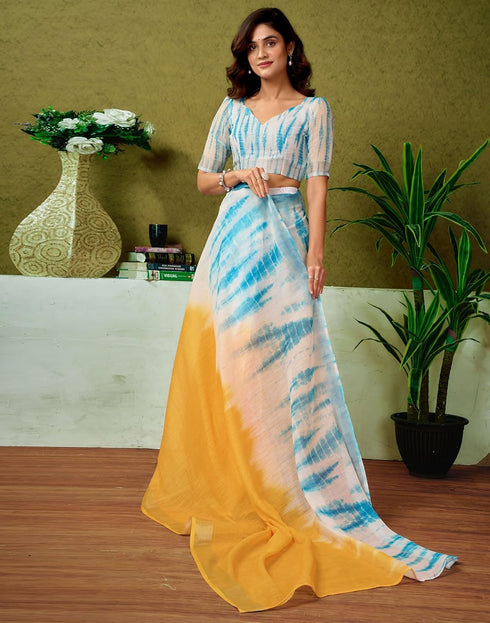Vasthrlay Womens Cotton Printed Pink Saree