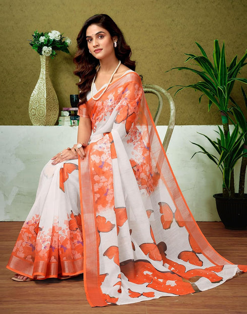 Vasthrlay Womens Cotton Printed Pink Saree
