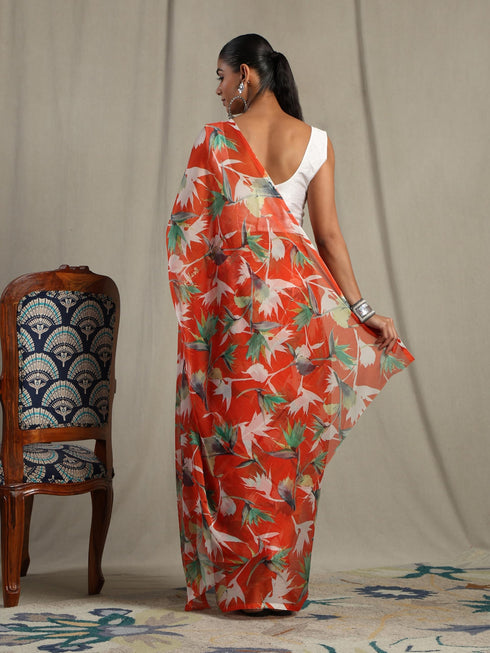 Vasthrlay Chiffon Floral Saree
