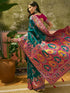 Vasthrlay Womens Weaving Unstitched Green Saree
