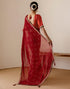 Vasthrlay Georgette Embroidery Unstitched Red Saree