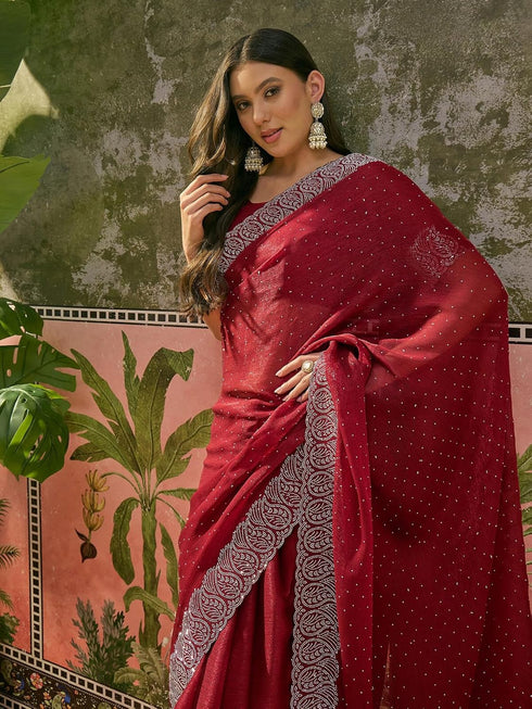 Vasthrlay Blouse Olive Saree