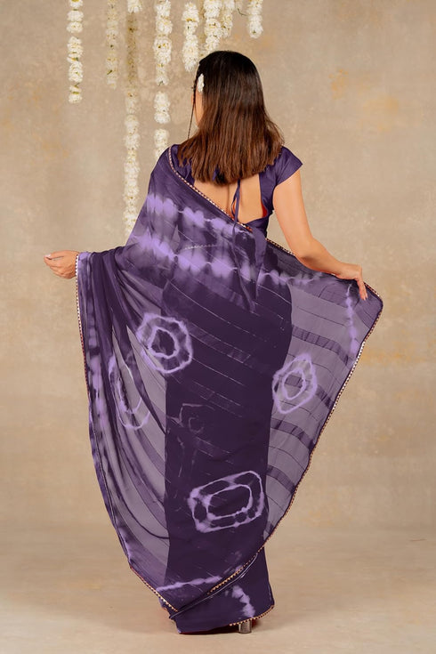 Vasthrlay Fashion Chiffon Shibori Printed Ethnic Wear