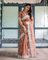 Vasthrlay Floral Prints Tasseled Saree