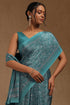 Vasthrlay Turquoise Crepe Paisley