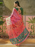 Vasthrlay Shimmer Printed Navy Navy Blue Saree