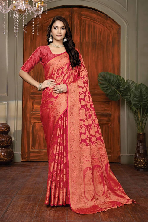 Vsathrlay Kanjivaram Banarasi Festival Wedding Ethnic Wear