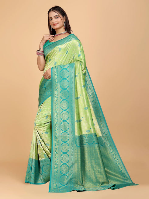 Vasthrlay Organza Banarasi Ethnic Wear