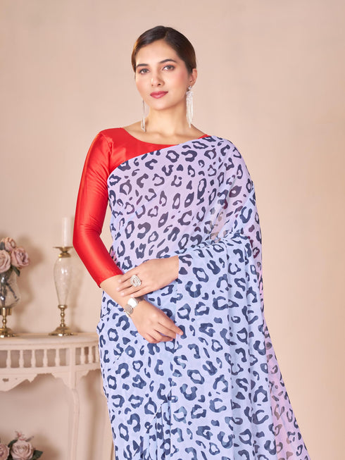 Vasthrlay Green Georgette Unstitched Saree
