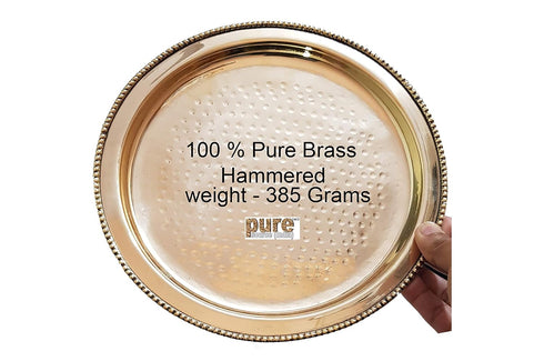 Brass Solid Dinner Thali Set