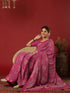 Vasthrlay Georgette Bandhani Unstitched Pink Saree