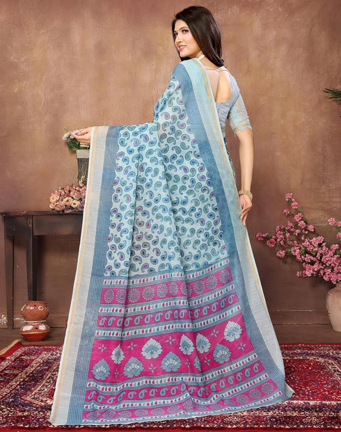 Vasthrlay Woven Linen Az Ys Colorful Vedanshi Parent Pista Ethnic Wear