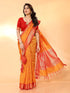 VasthrlayJacquard Boardered Unstitched Mustard Free Ethnic Wear