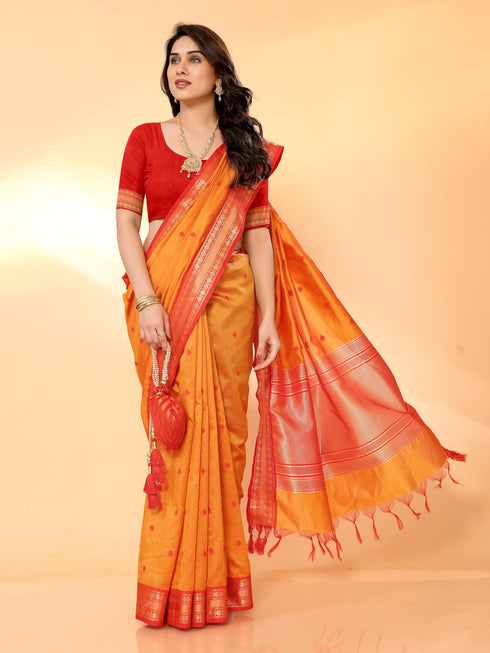 Vasthrlay Jacquard Unstitched Saree