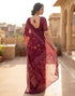 Vasthrlay Womens Printed Unstitched Purple Saree