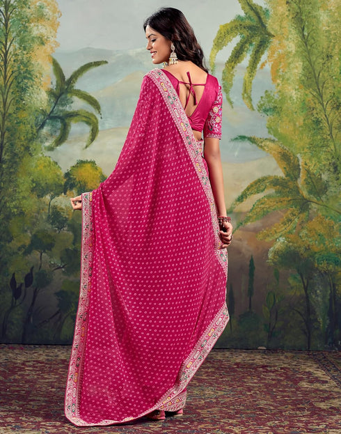 Vasthrlay Embroidery Traditional Unstitched Violet Saree