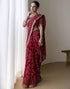 Vasthrlay Georgette Bandhani Unstitched Purple Saree