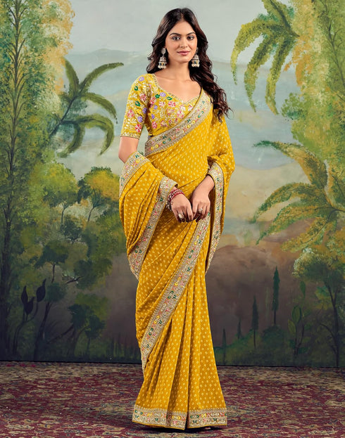 Vasthrlay Embroidery Traditional Unstitched Violet Saree