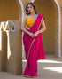 Vasthrlay Georgette Bandhani Unstitched Maroon Saree