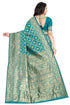 VasthrlayFirozi Green Kanjivaram Saree