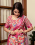 Vasthrlay Womens Printed Unstitched Cream Saree