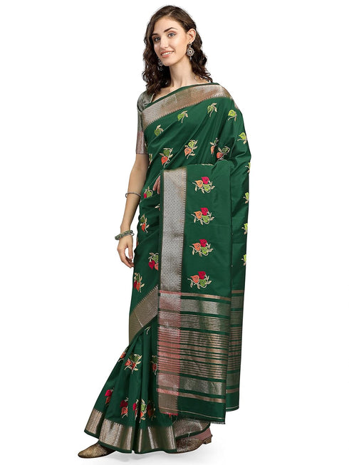 Vasthrlay Colourful Embroidery Saree