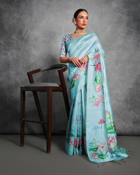 Vasthrlay Tussar Silk Saree