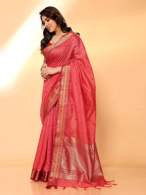VasthrlayJacquard Boardered Unstitched Mustard Free Ethnic Wear