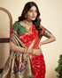 Vasthrlay Jacquard Paithani Unstitched Teal Saree