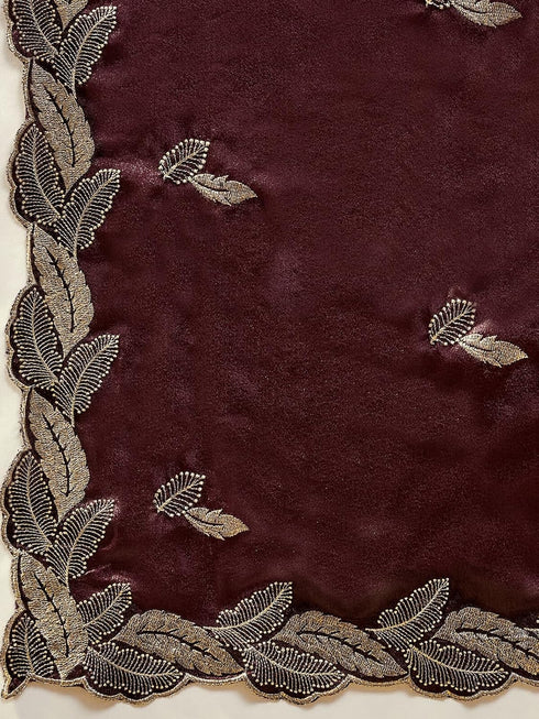 Vasthrlay Weaving Banarasi Teal Saree