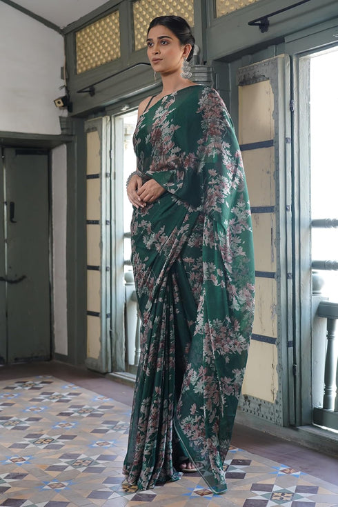 Vasthrlay Fashion Chiffon Georgette Dark Ethnic Wear
