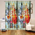 Eyelet Polyester Light Filtering God Printed Long Crush Curtains 7Ft | 2Pcs