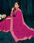 Vasthrlay Embroidery Georgette Unstitched Sky Blue Saree
