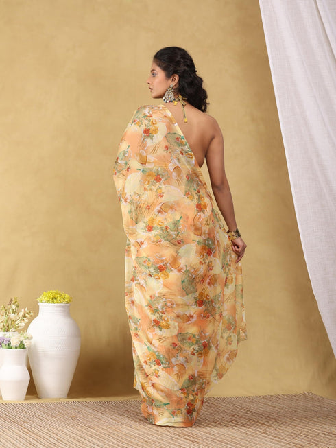 Vasthrlay Chiffon Floral Saree