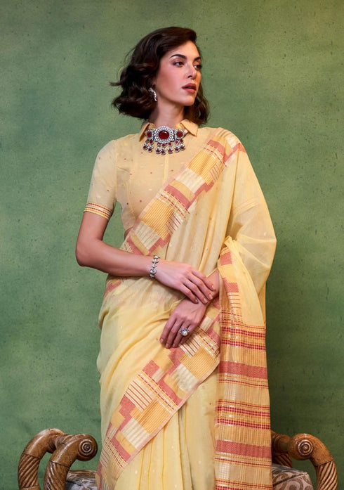 Vasthrlay Kanjivaram Cotton Unstitched Ethnic Wear