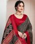 Vasthrlay Bandhani Printed Unstitched Black Saree