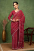 Vasthrlay Fashion Georgette Stripes Navy Ethnic Wear