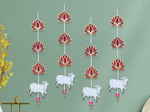 Lotus with Pichwai Cow Wall & Door Hanging
